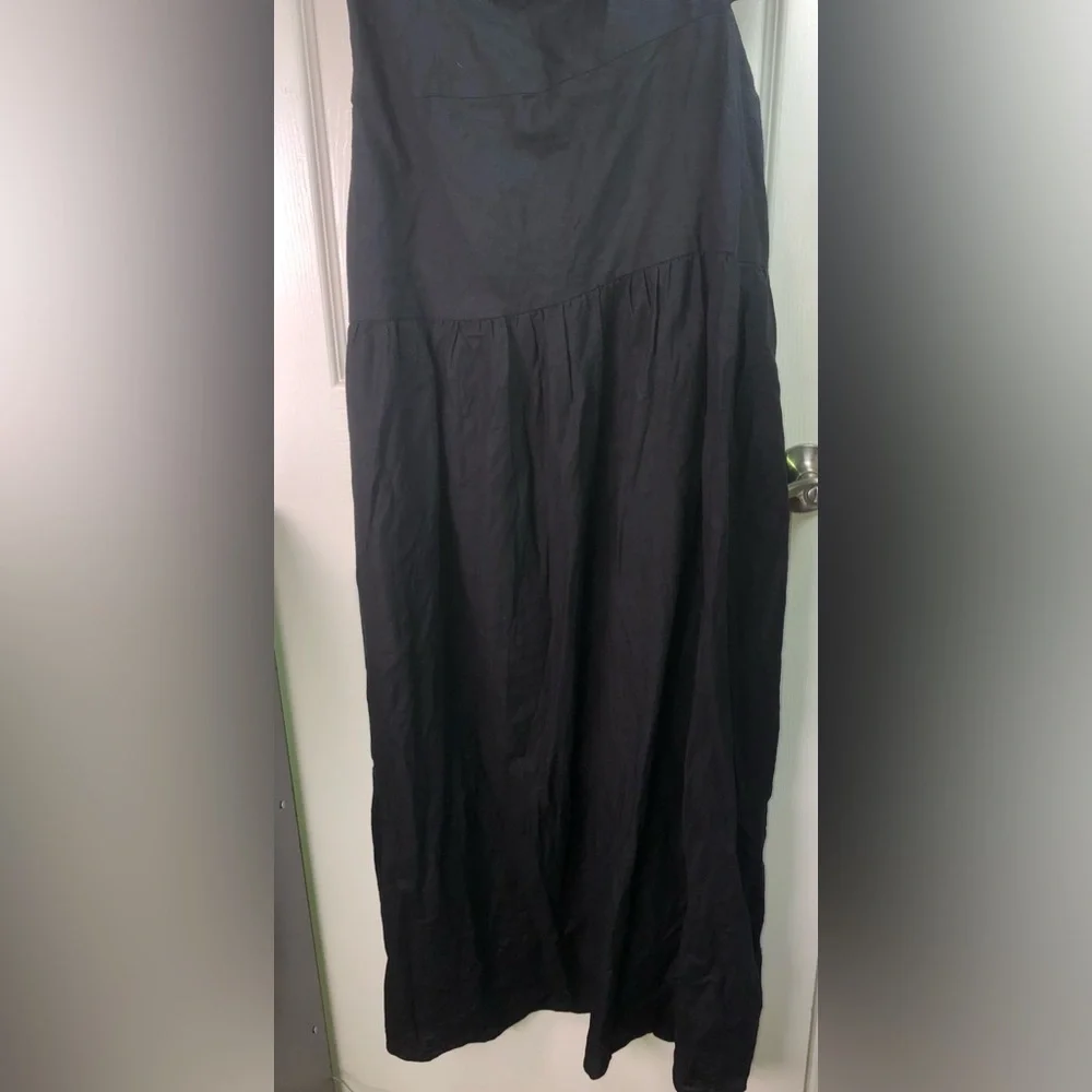 VENUS Black Linen Cutout Maxi Dress - Jet Black several sizes NWOT - Picture 5 of 16